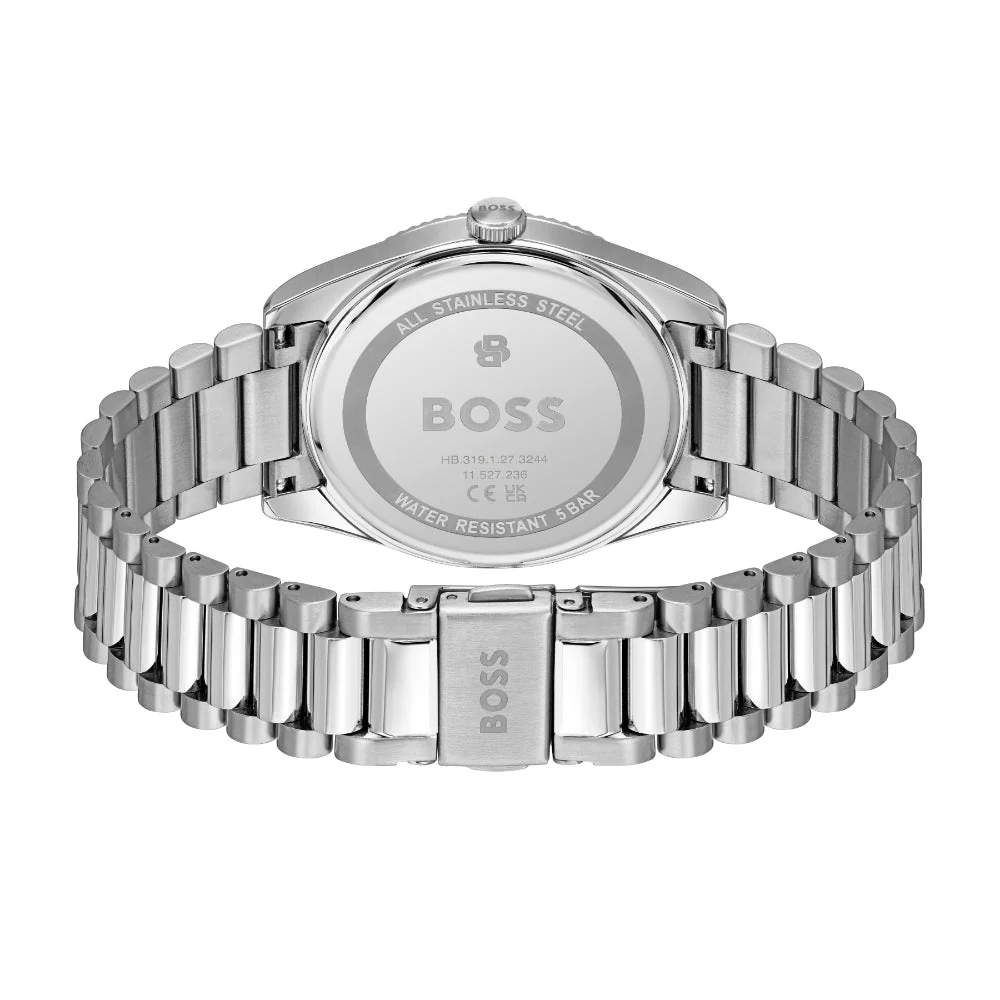 Boss Silver Cheswick Stainless Steel Grey Watch - Image 5