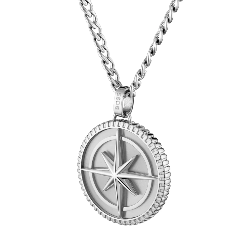 Boss Silver North Stainless Steel Necklace - Image 4
