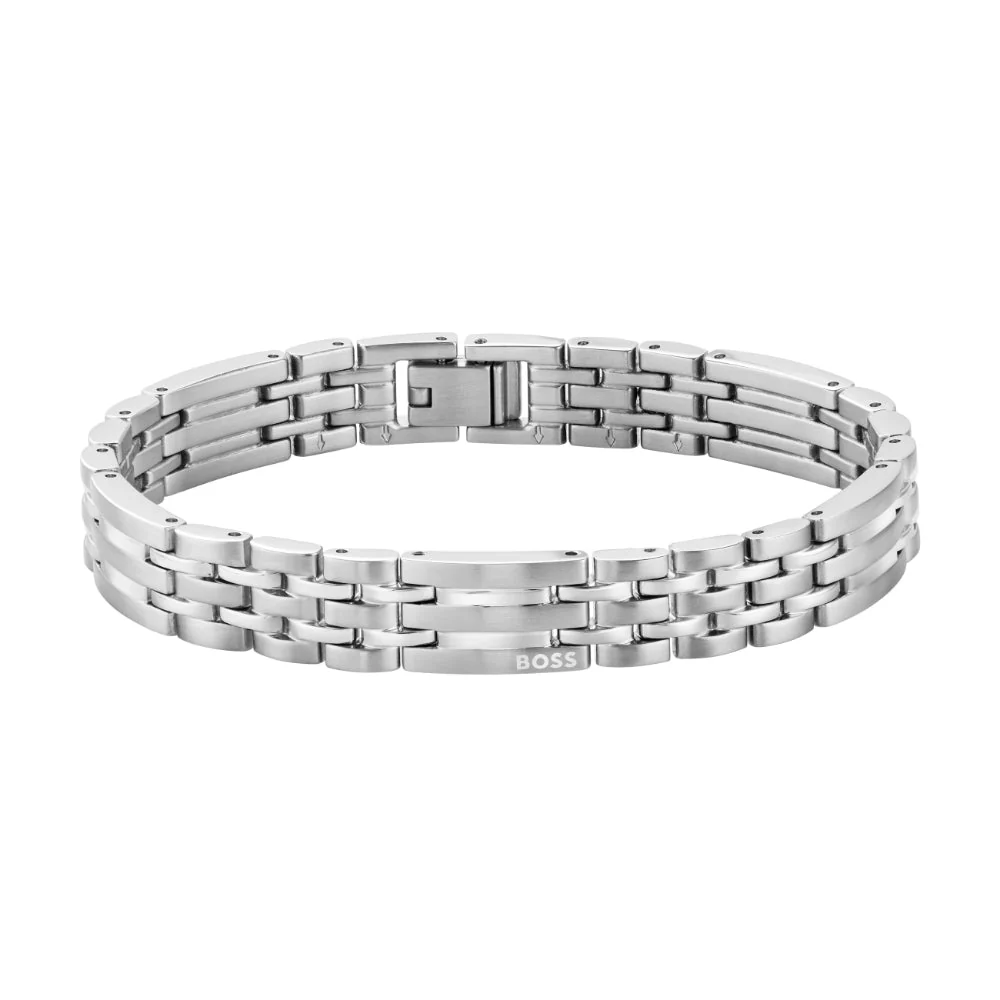 Boss Silver Wesley Stainless Steel Bracelet - Image 5