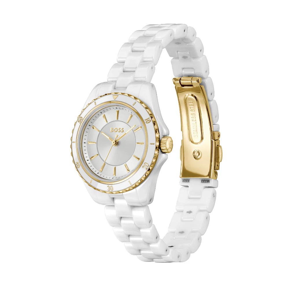 Boss White Sage Aqua Ceramic Watch - Image 4