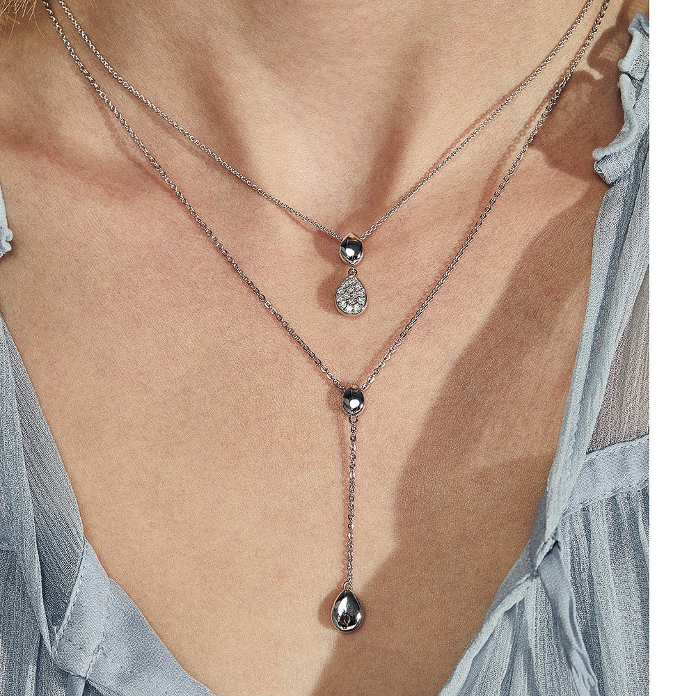 Kit Heath Silver Coast Pebble Glisten Pavé Necklace - Image 2