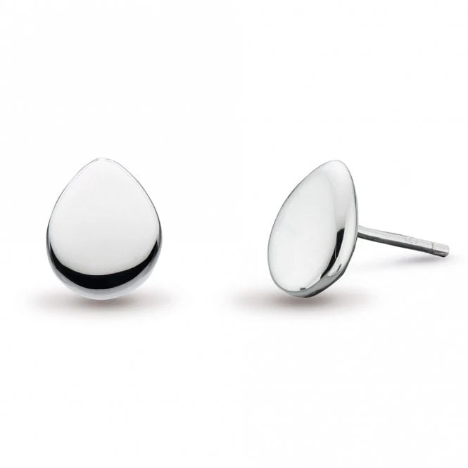 Kit Heath Silver Coast Pebble Stud Earrings