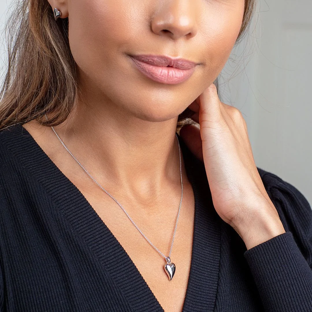 Kit Heath Silver Desire Lust Midi Heart Necklace - Image 2