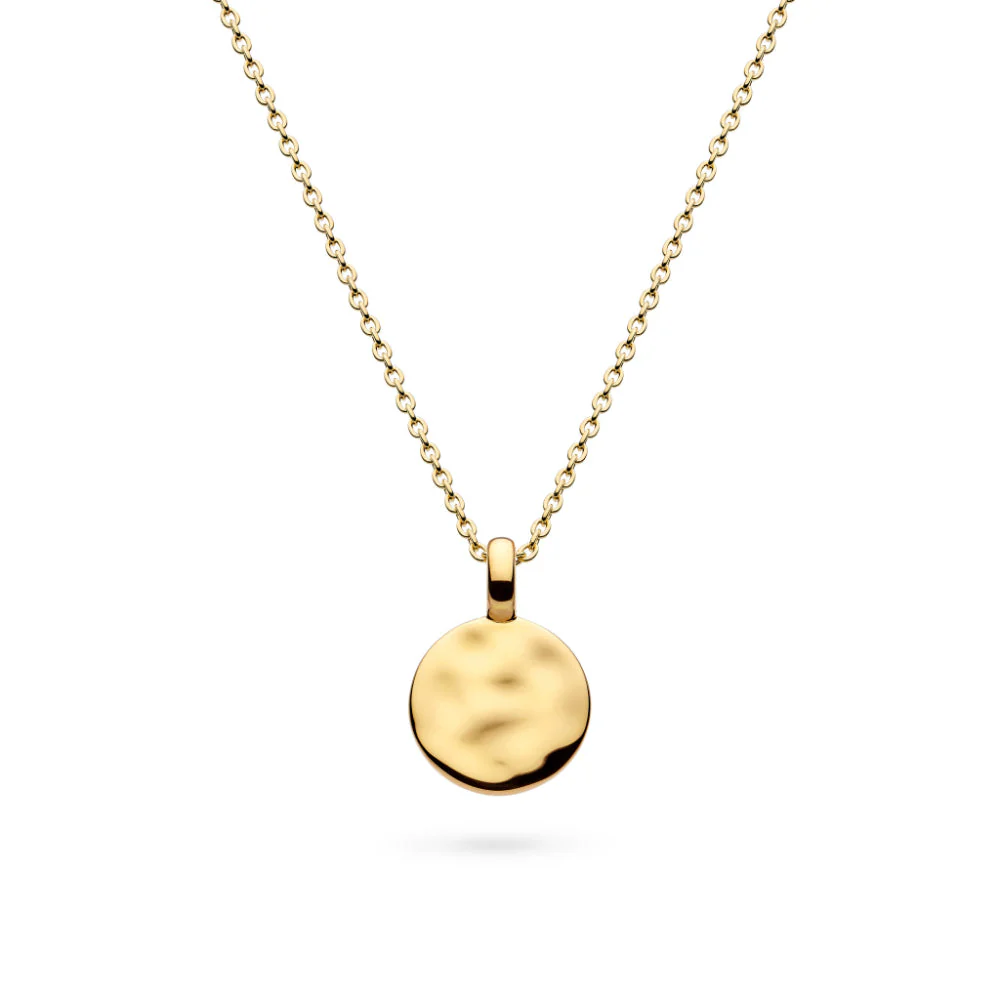 Kit Heath Gold Mirage Reflect Golden GP Round Disc Mini 18" Necklace