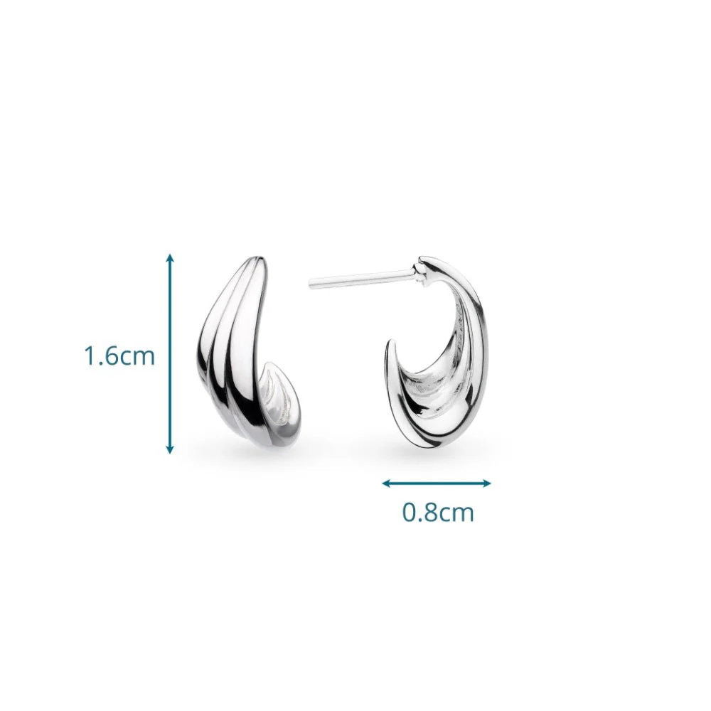 Kit Heath Oceane Shell Wave Hoop Earrings - Image 3