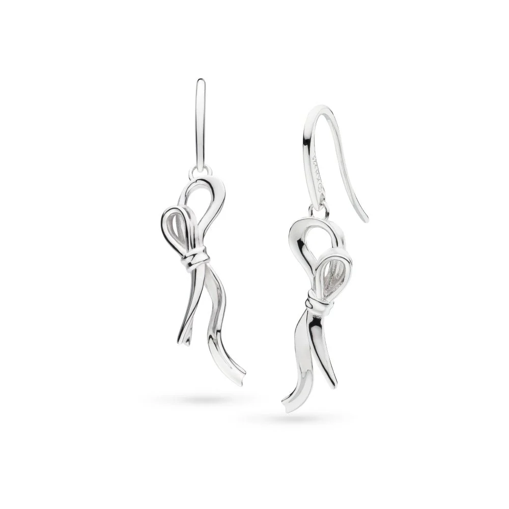 Kit Heath Serenity Ribbon Bow Loop Drop Earrings