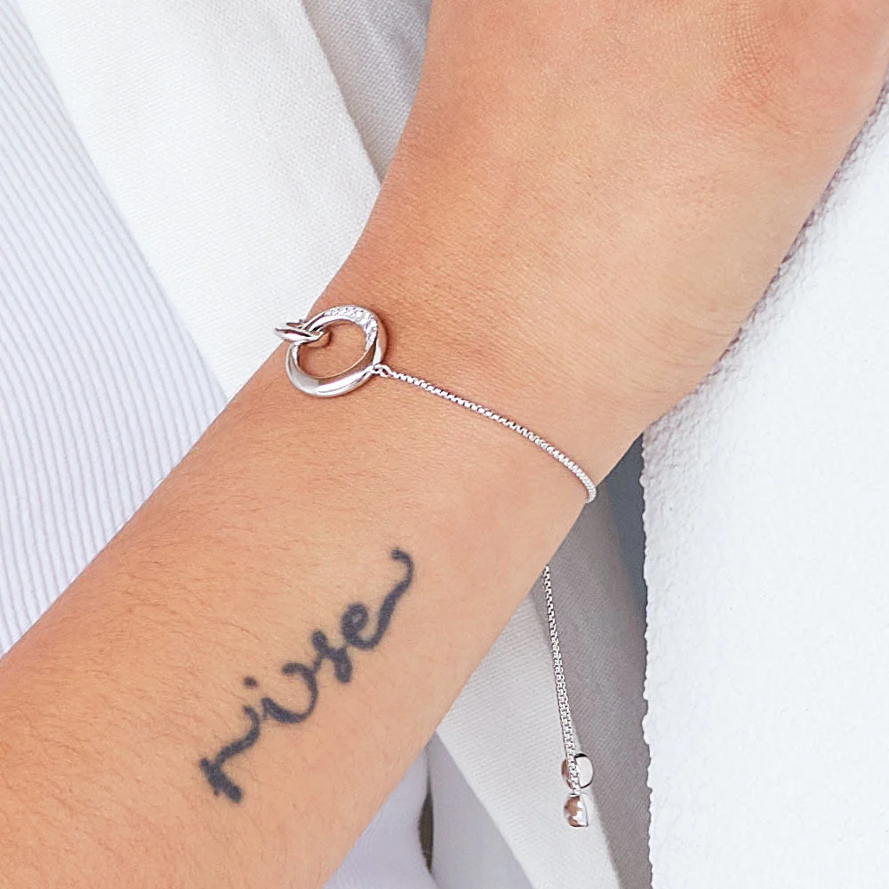 Kit Heath Silver Bevel Cirque Pave Toggle Bracelet - Image 2