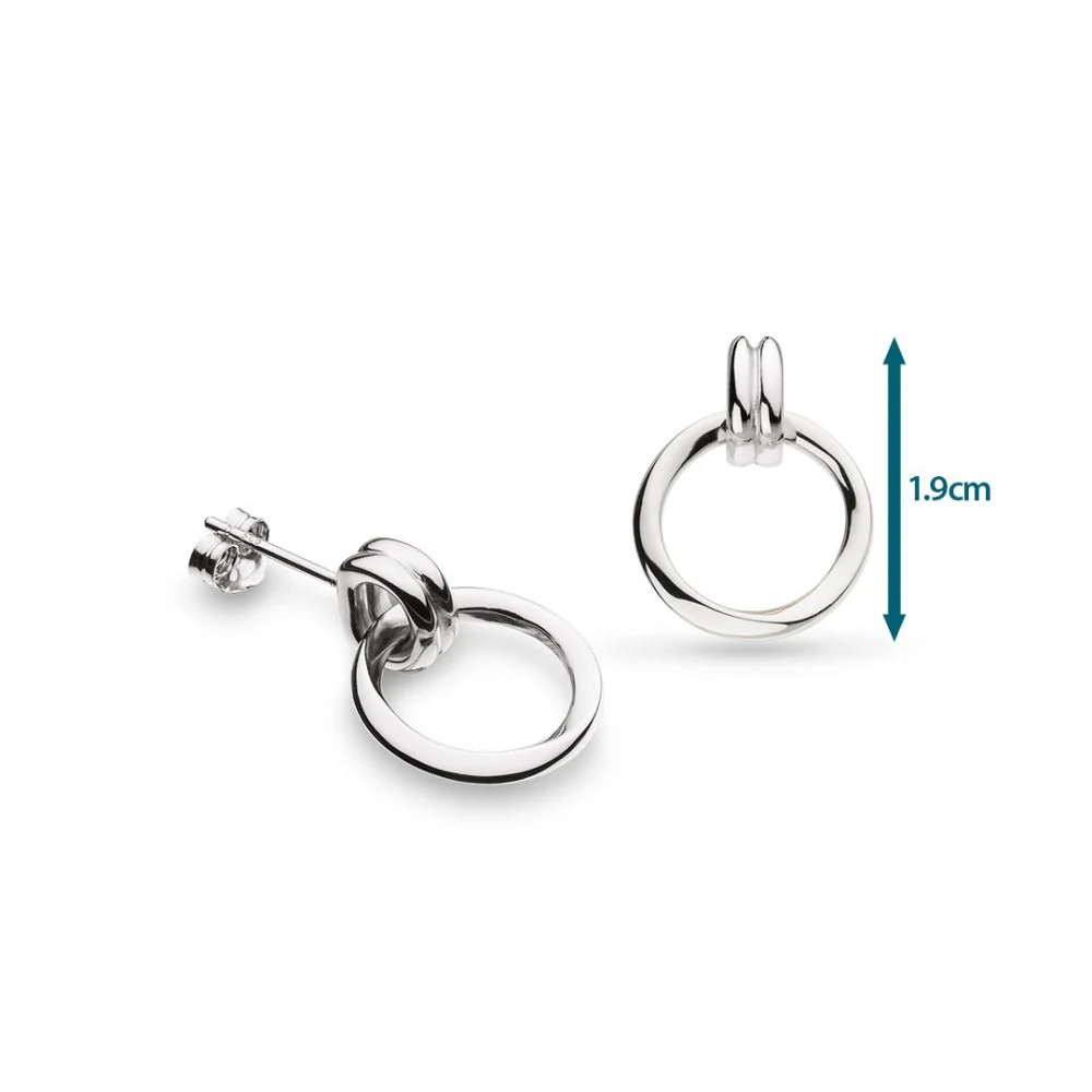 Kit Heath Silver Bevel Unity Drop Earrings - Image 3