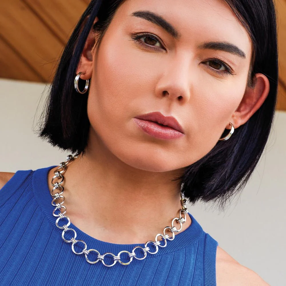 Kit Heath Silver Bevel Unity Statemen Necklace - Image 2