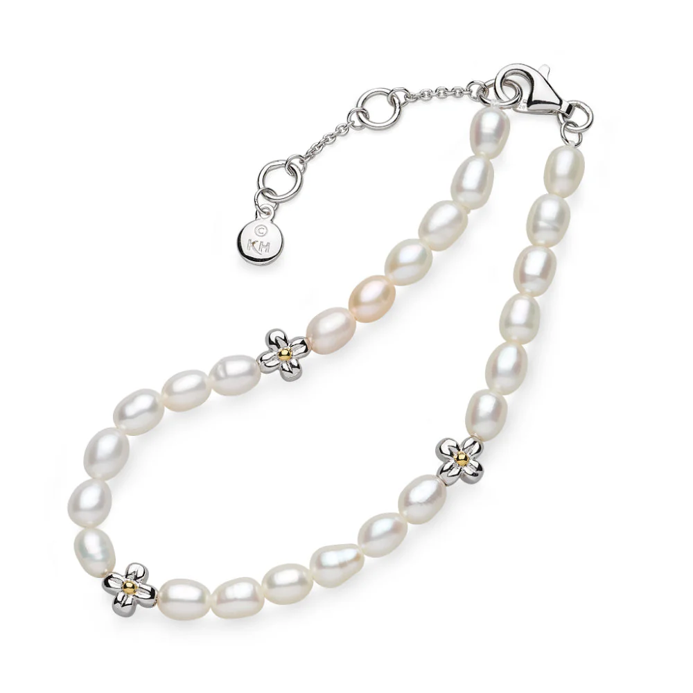 Kit Heath Silver Blossom Flyte Honey Flower FP RP Rice Pearl Bracelet