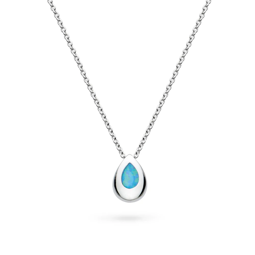 Kit Heath Silver Coast Pebble Blue Blue Opal (Syn) RP 18" Necklace