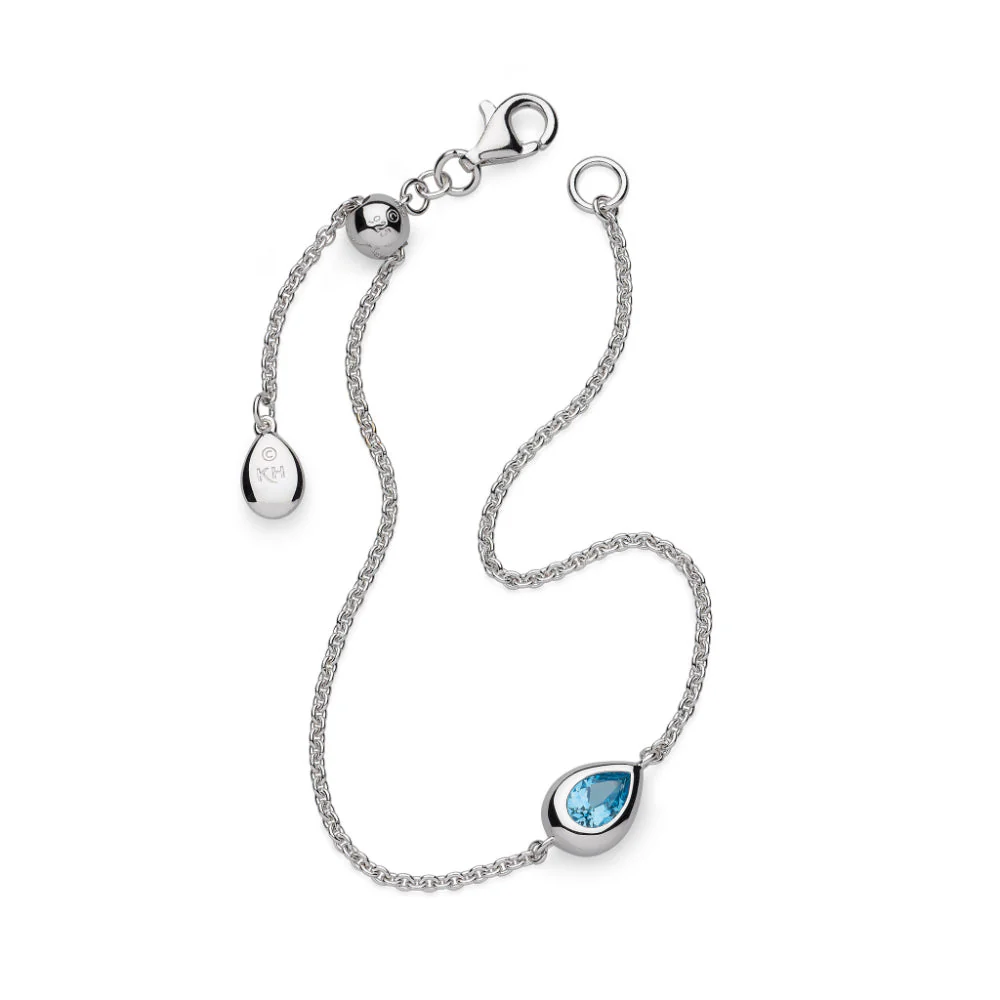 Kit Heath Silver Coast Pebble Blue Swiss Blue Topaz Bracelet (A)