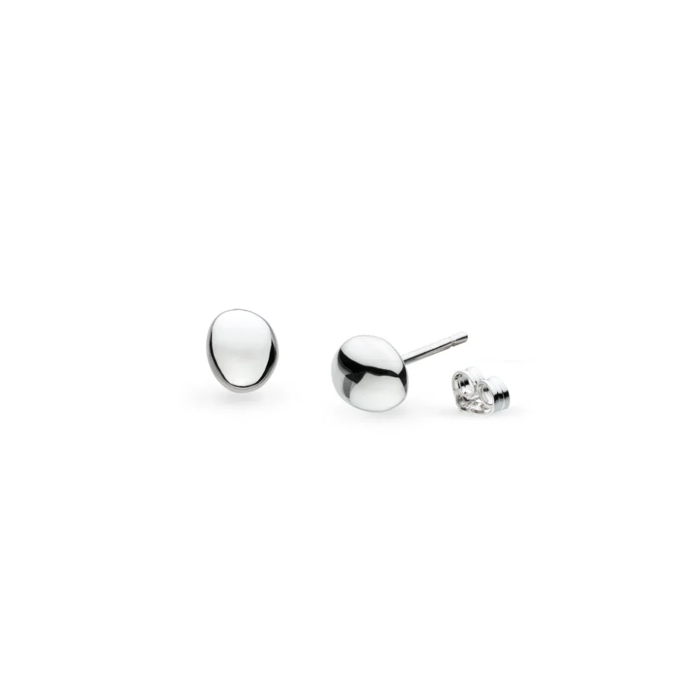 Kit Heath Silver Coast Tumble RP Domed Stud Earrings