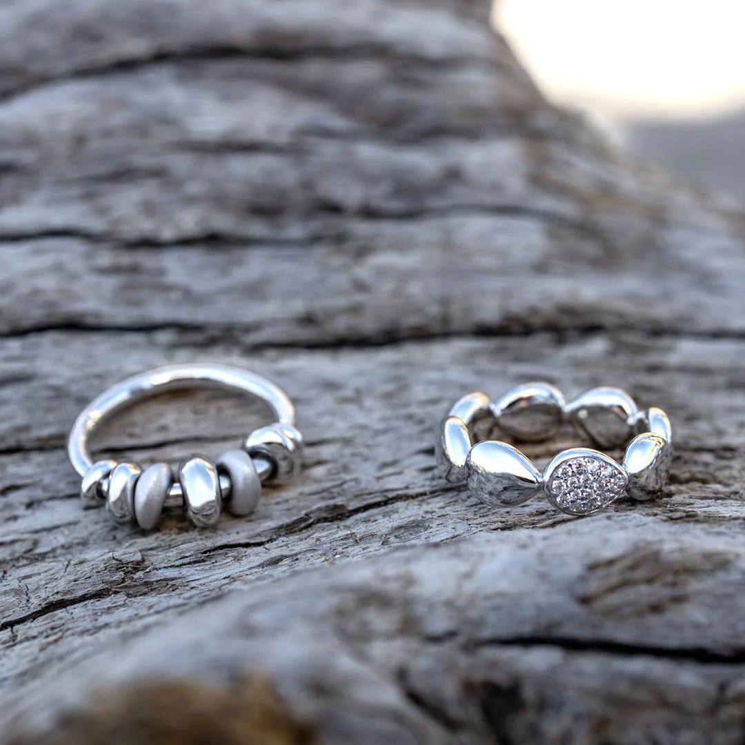 Kit Heath Silver Coast Tumble Sand Ring - Image 2