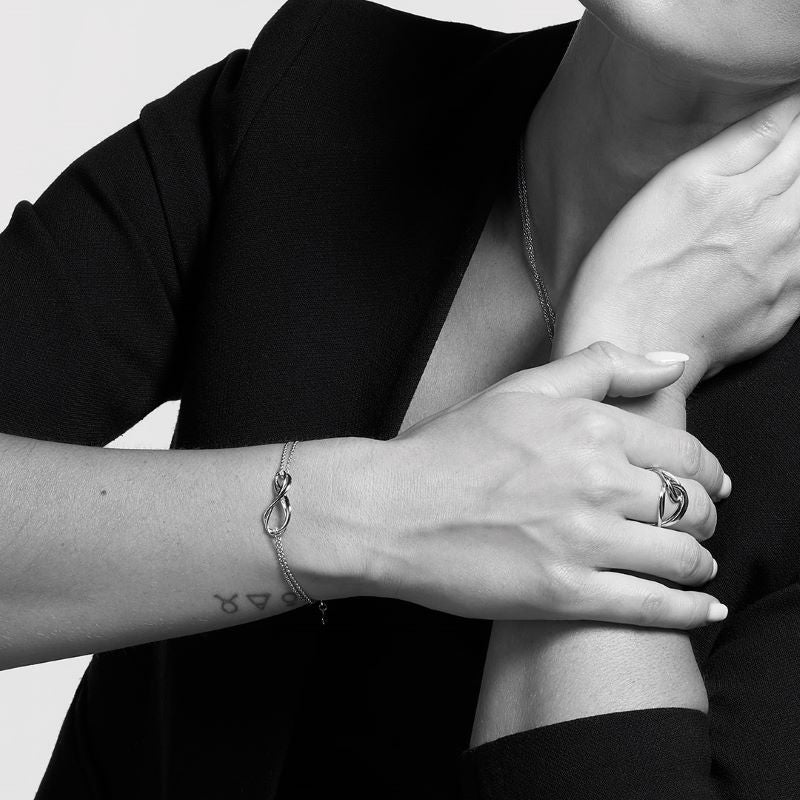 Kit Heath Silver Infinity Double Chain Bracelet - Image 2