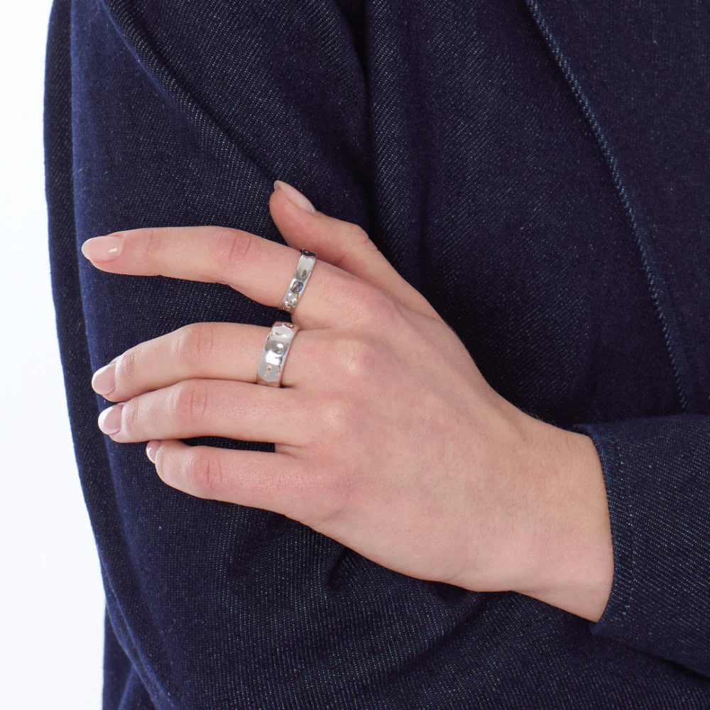 Kit Heath Silver Mirage Reflect RP 8mm Band Ring - Image 2