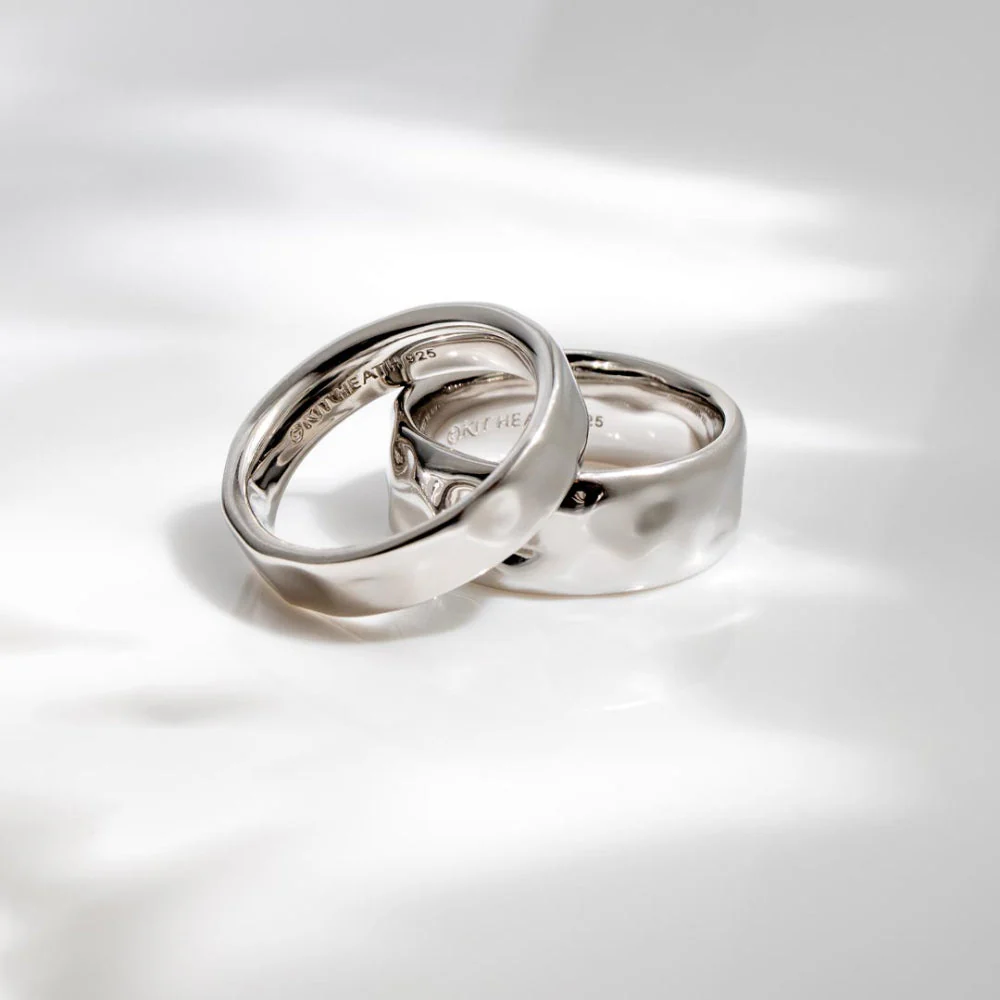 Kit Heath Silver Mirage Reflect RP 8mm Band Ring - Image 5