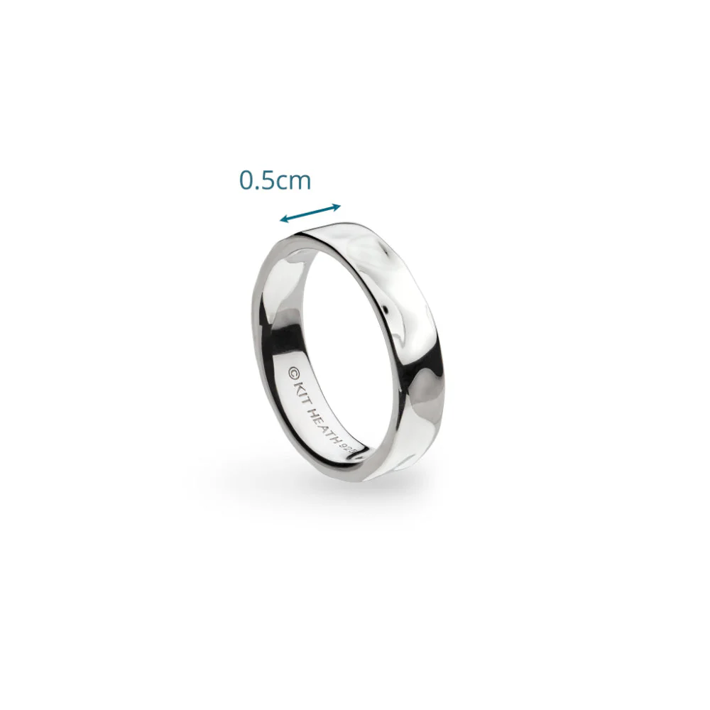 Kit Heath Silver Mirage Reflect RP 8mm Band Ring - Image 7