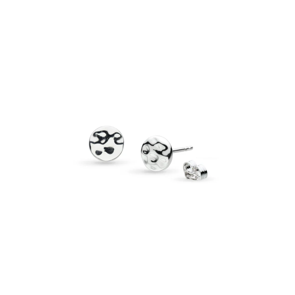 Kit Heath Silver Mirage Reflect RP Round Disc Stud Earrings