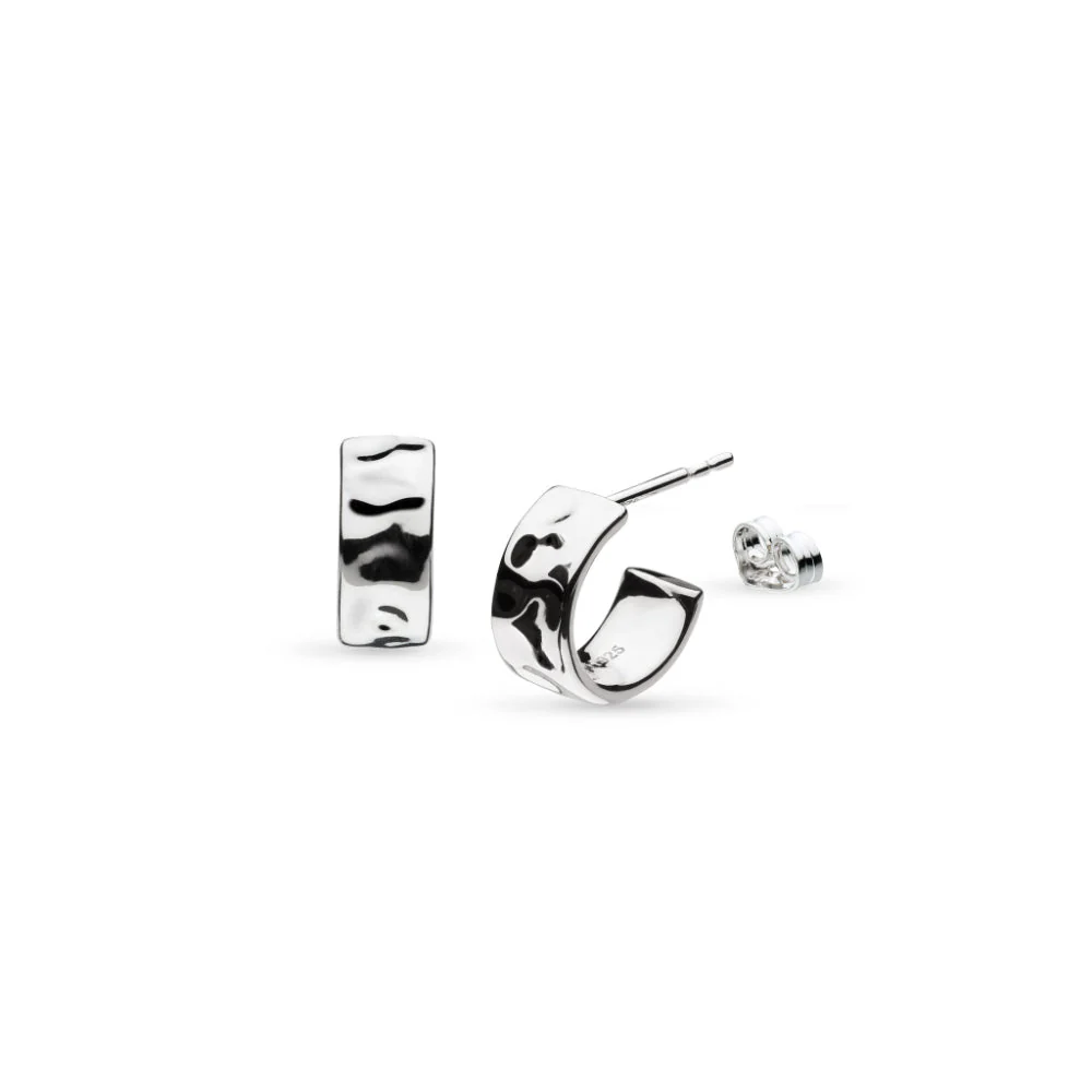 Kit Heath Silver Mirage Reflect RP Semi Hoop Stud Earrings