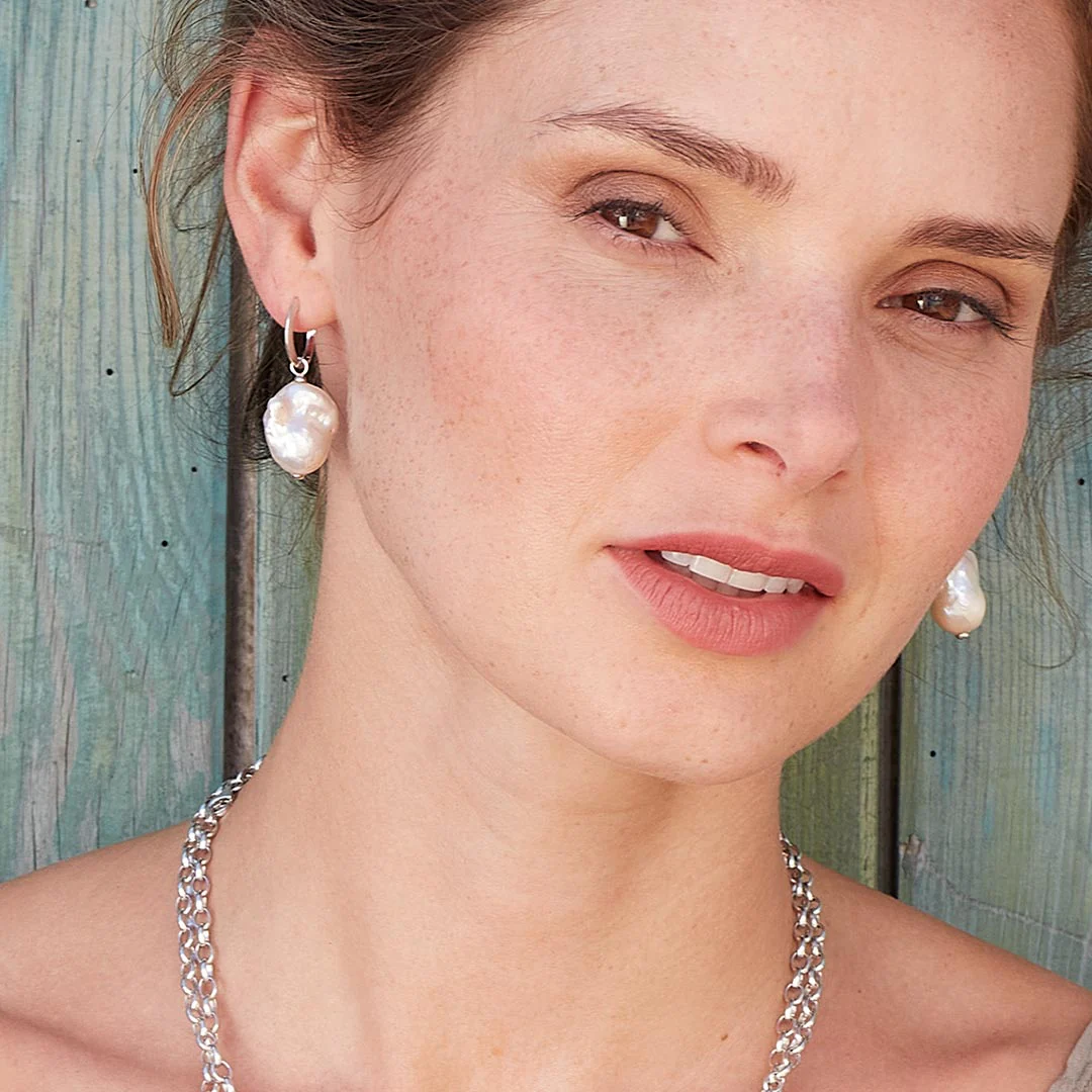 Kit Heath Silver Revival Baroque Pearl Multi Wear Earrings - Image 2