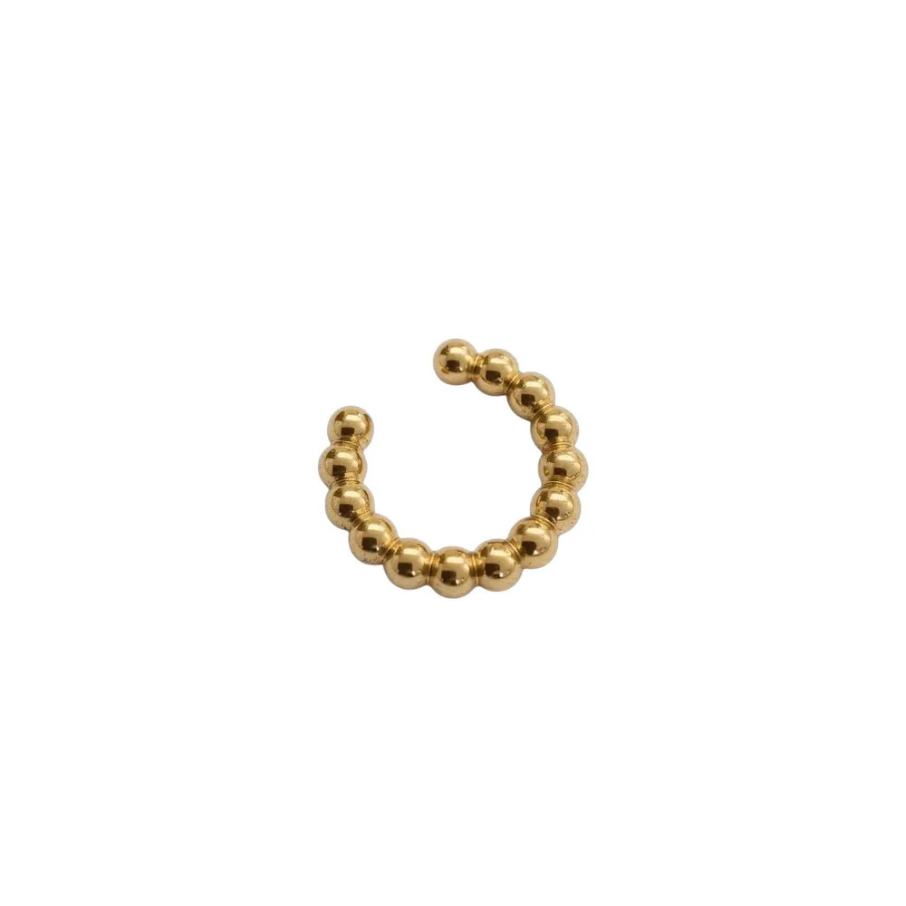 Mococo Gold Beaded Single Ear Cuff