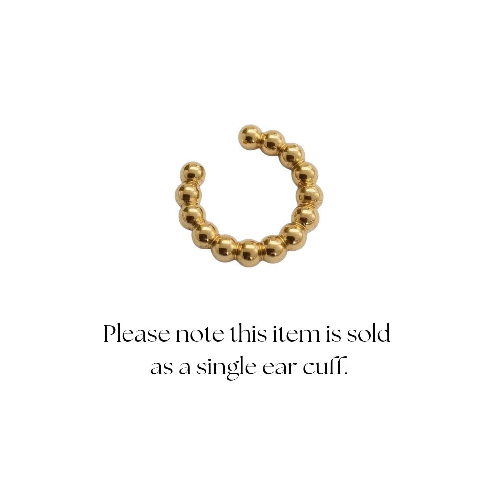 Mococo Gold Beaded Single Ear Cuff - Image 2