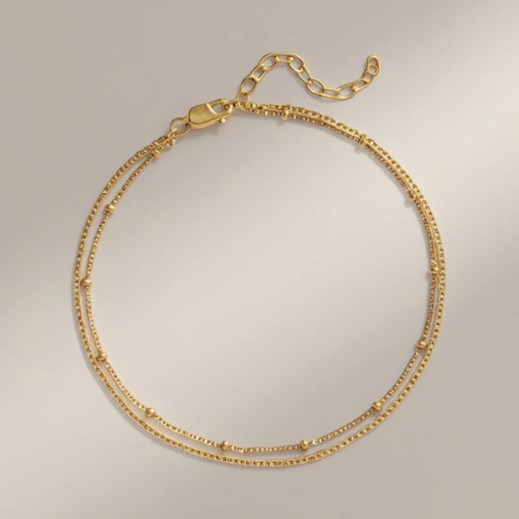 Mococo Gold Double Anklet