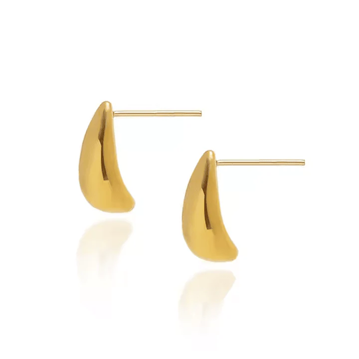 Mococo  Gold Mini Droplet Stud Earrings
