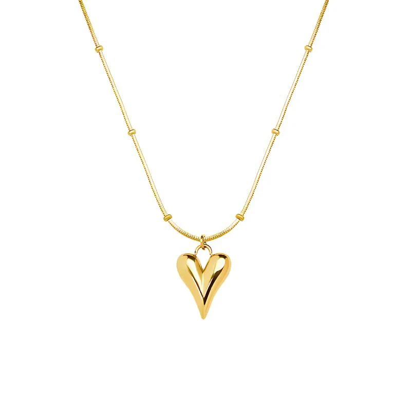 Mococo Gold Heart Necklace