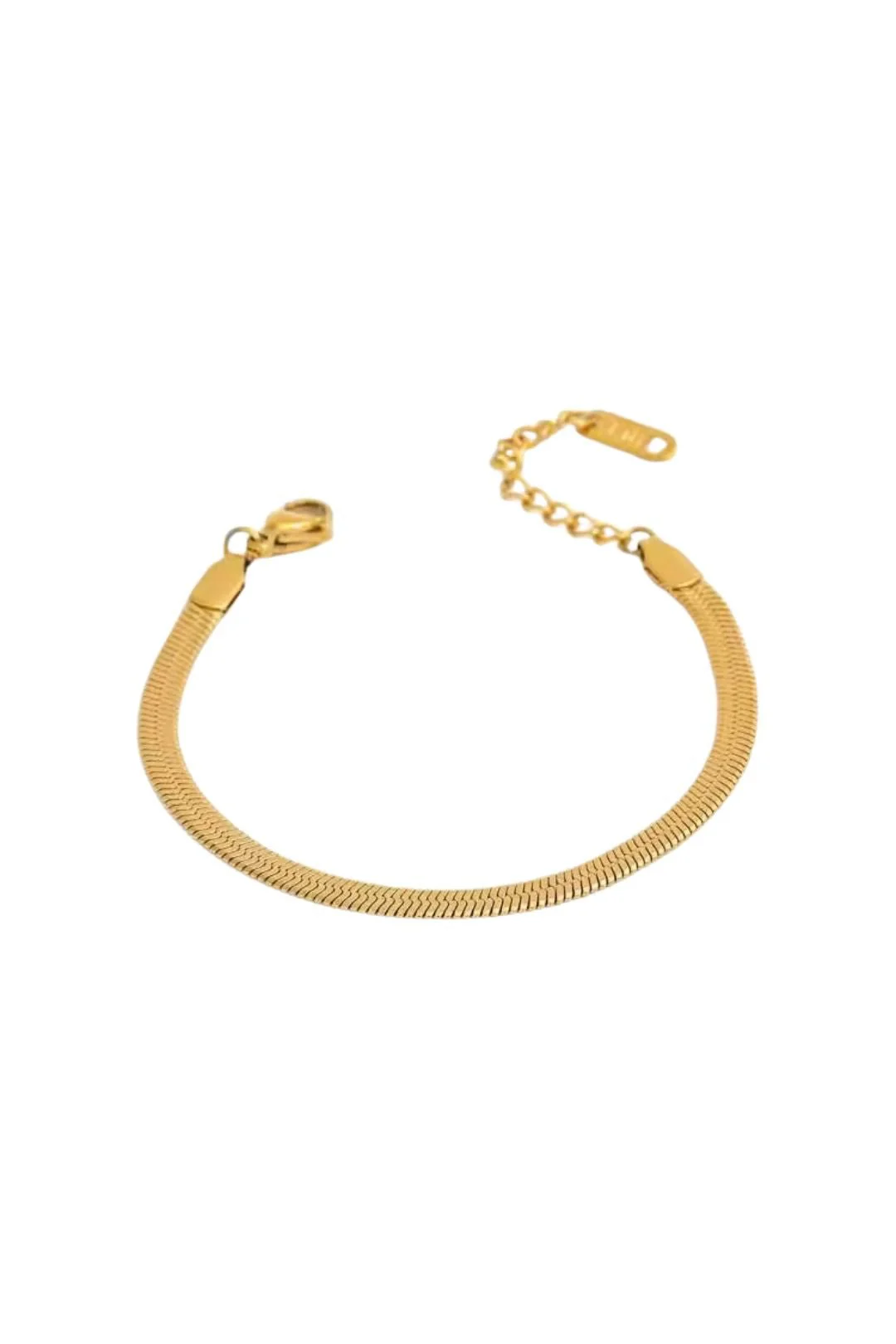 Mococo Gold Dainty Herringbone Chain Bracelet - Image 2