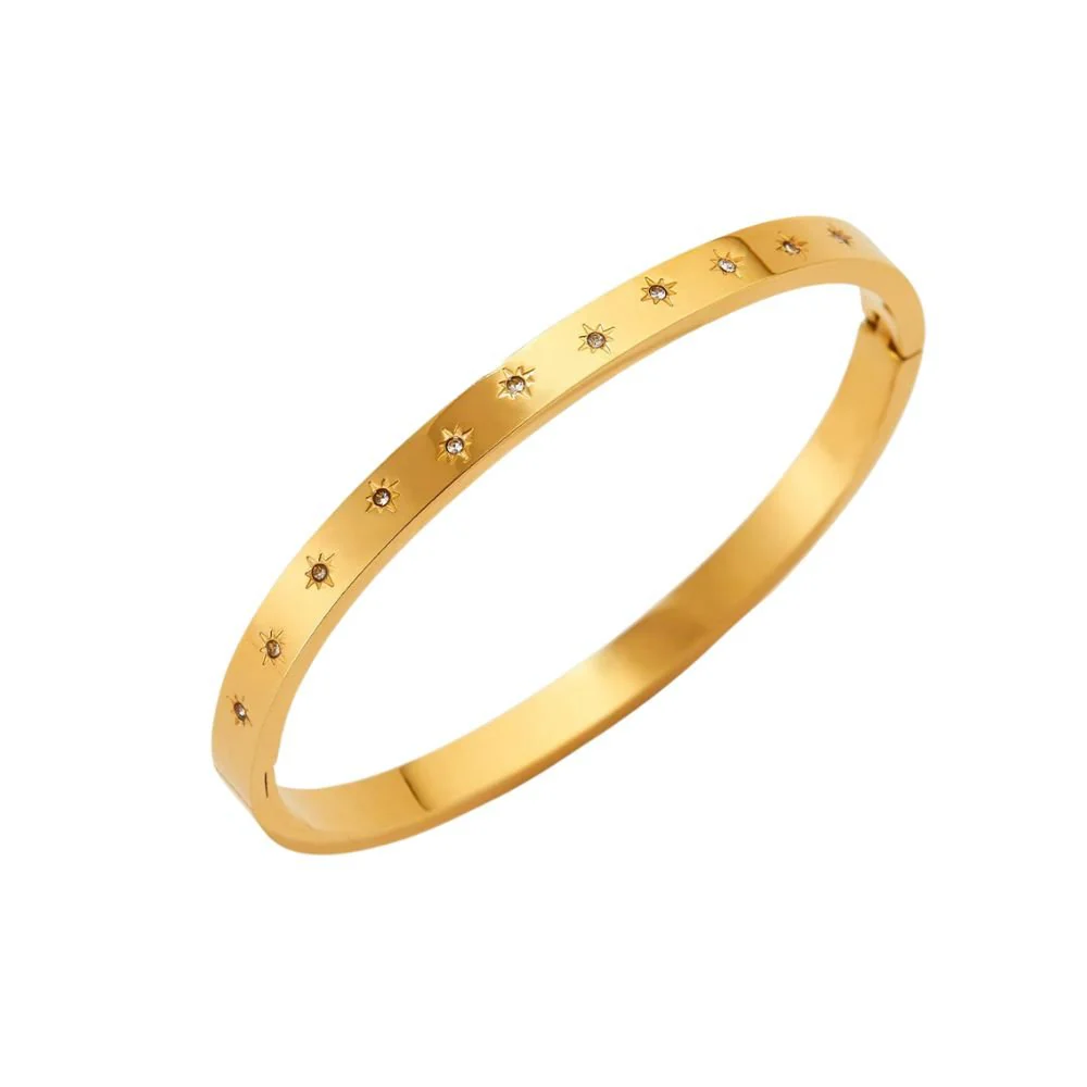Mococo Gold Mini Star Bangle