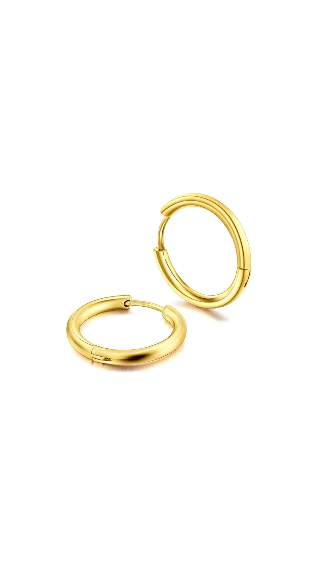 Mococo Gold Small Classic Huggie Hoop
