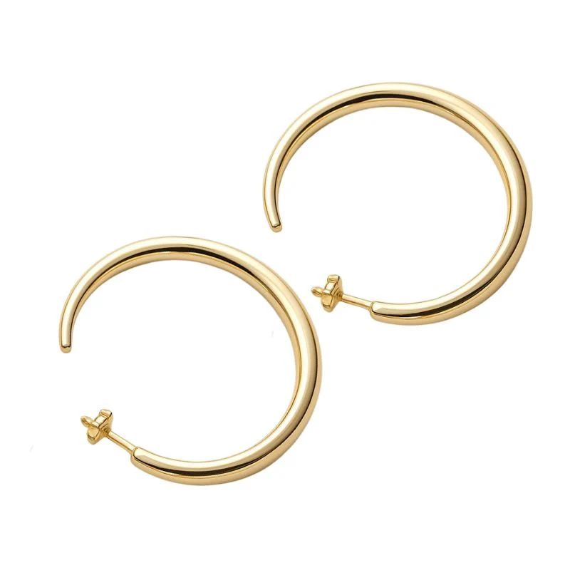 Mococo Gold Statement Hoop Earrings