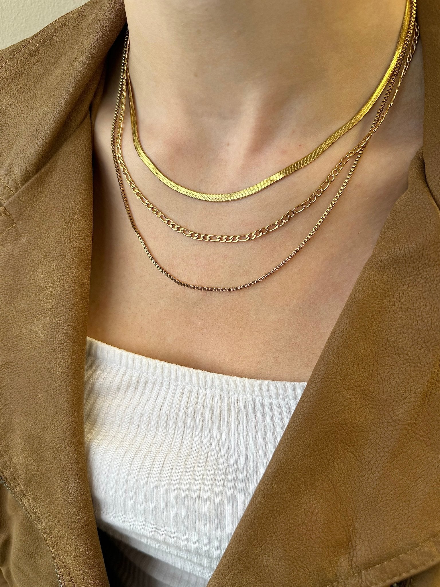 Mococo  Gold Triple Layer Necklace