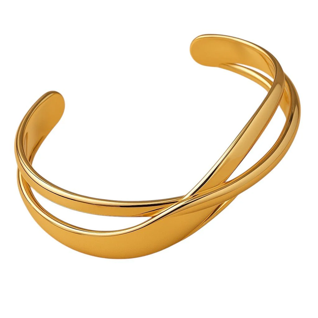 Mococo Gold Twist Bangle