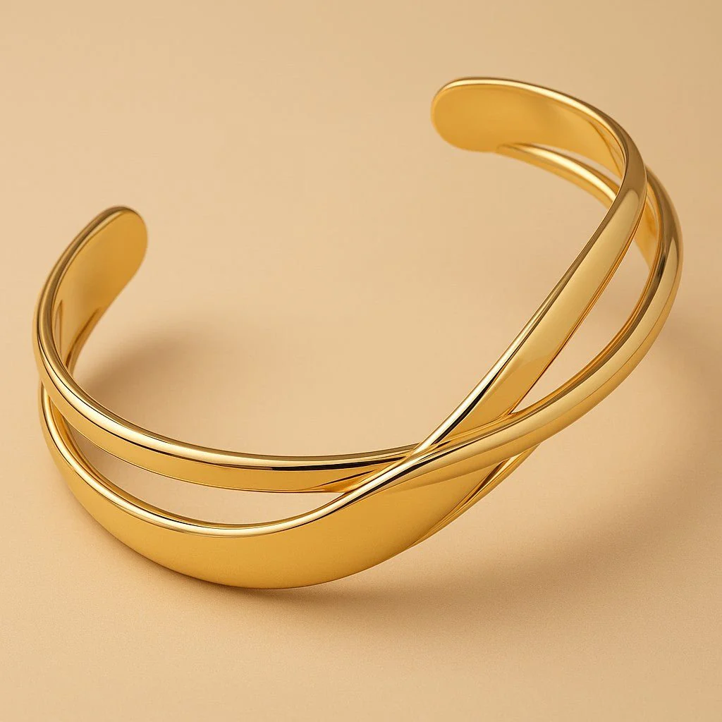 Mococo Gold Twist Bangle - Image 3