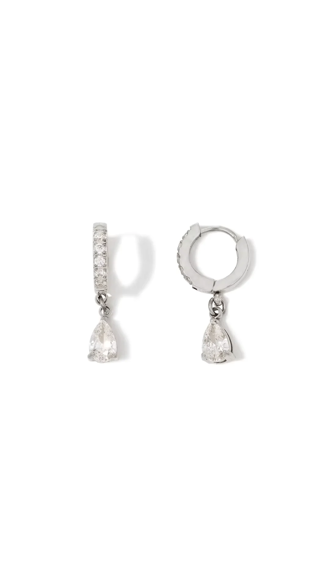 Mococo Silver Droplet Earrings