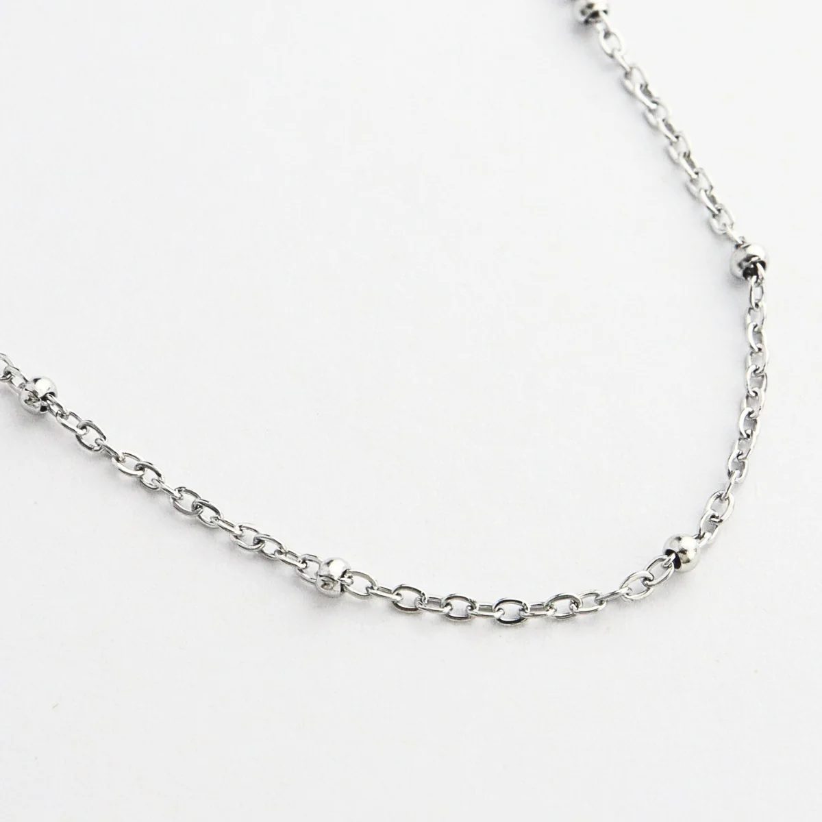 Mococo Personalised Silver Satellite Chain Necklace