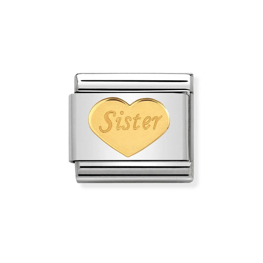 Nomination Classic 18k Gold Sister Heart Charm