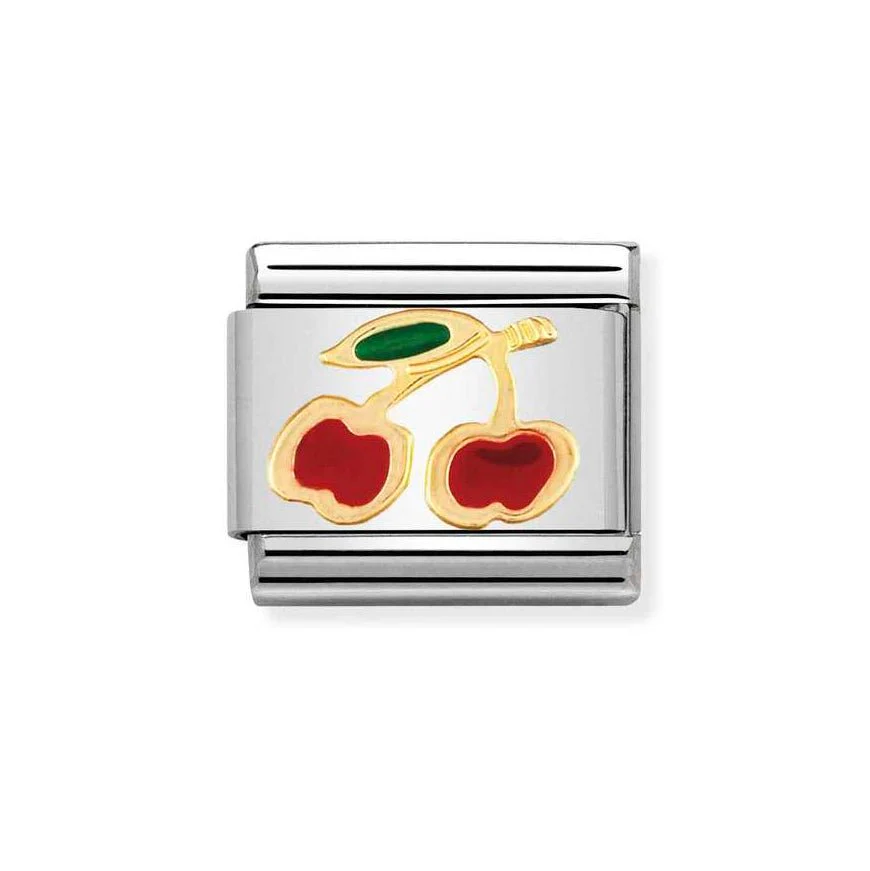 Nomination Classic 18ct Cherries Charm