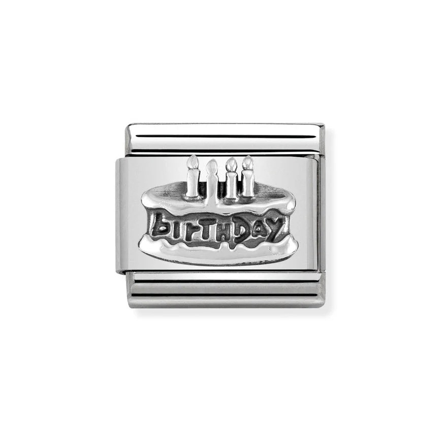 Nomination Classic Silver Birthday Cake Charm