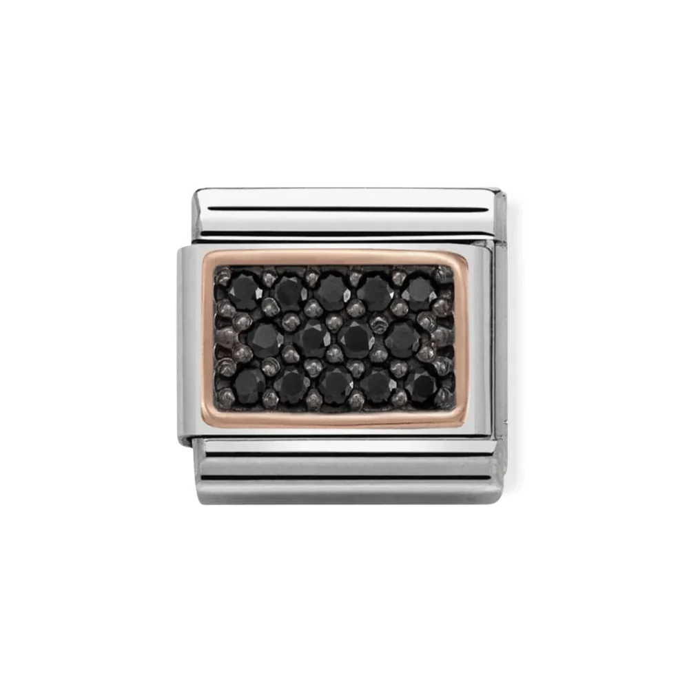 Nomination Classic Rose Gold Black Pave Charm