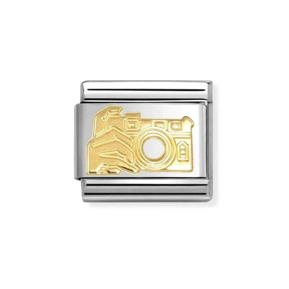 Nomination Classic Gold Camera with Hand Charm