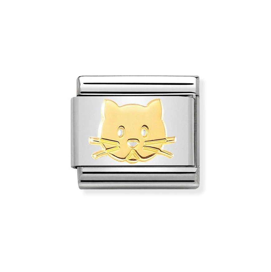 Nomination Classic 18k Gold Cat Face Charm