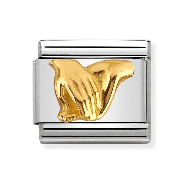 Nomination Classic Gold Lovers Intertwined Hand Charm