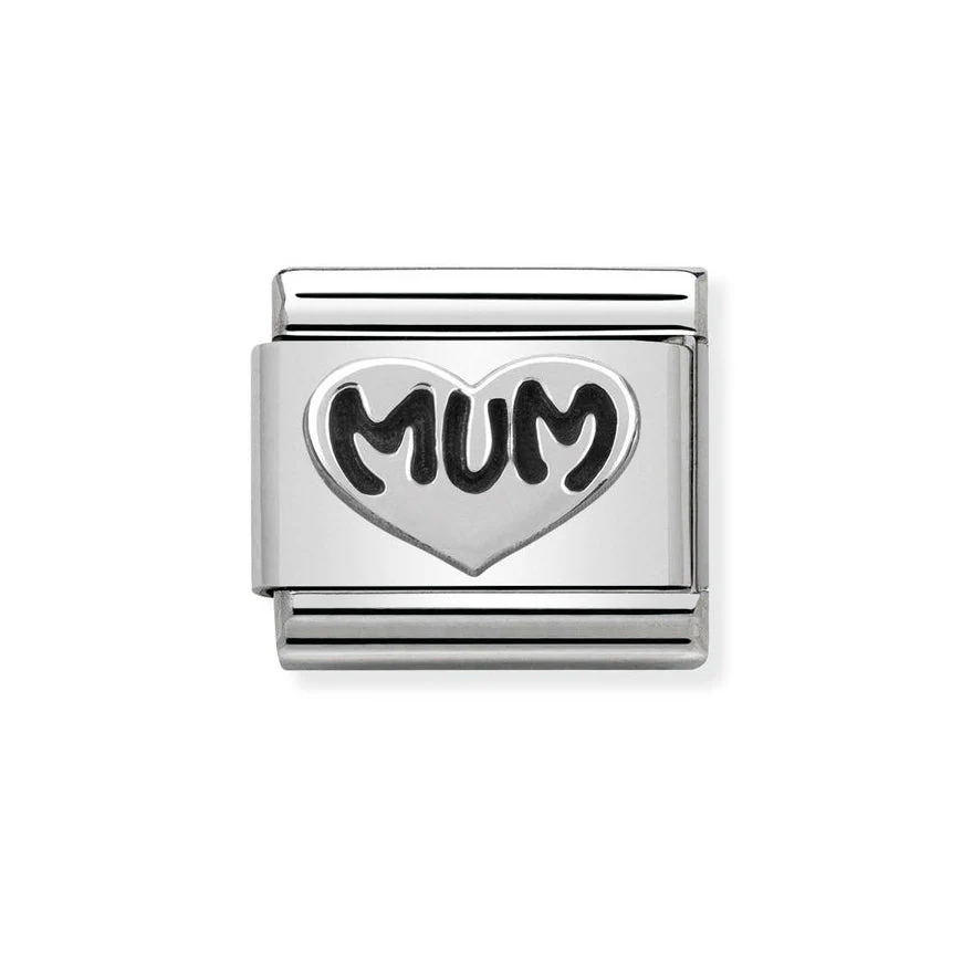 Nomination Classic Silver Heart Mum Charm