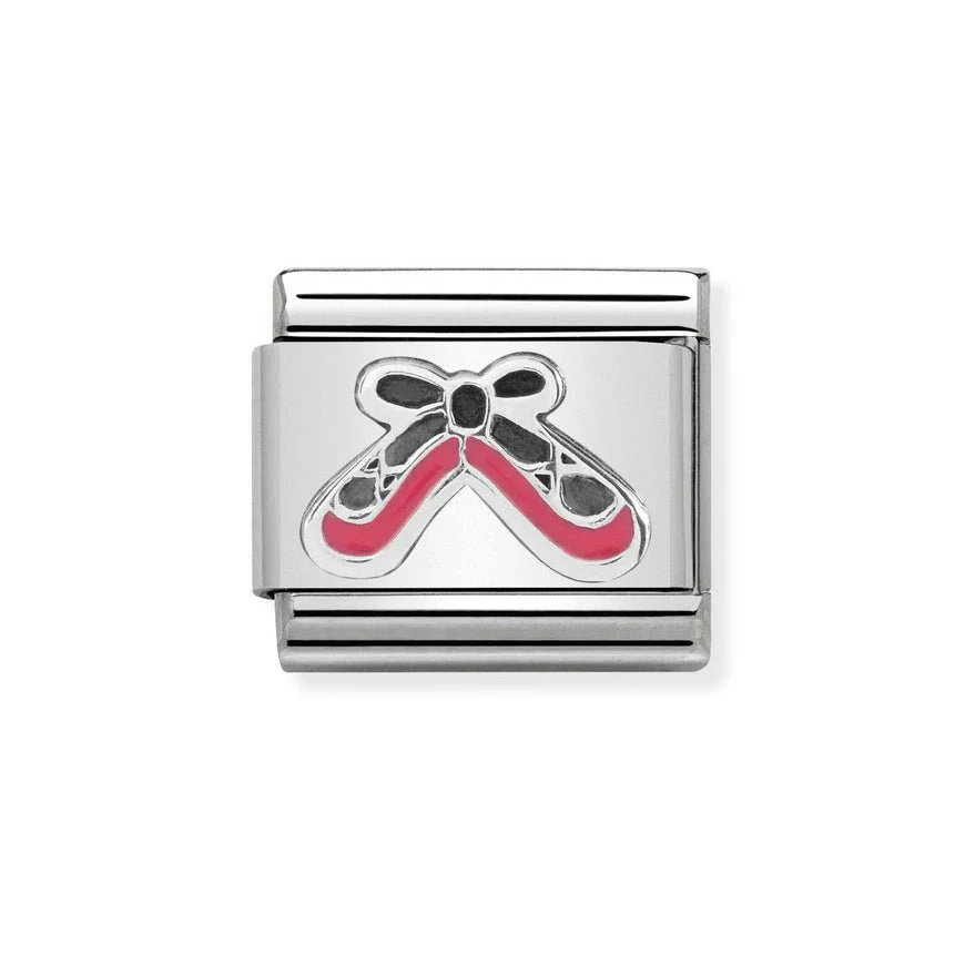 Nomination Classic Silver Pink Ballet Dance Shoes Charm