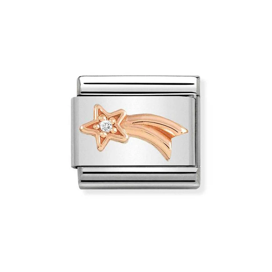 Nomination Rose Gold CZ Shooting Star Charm