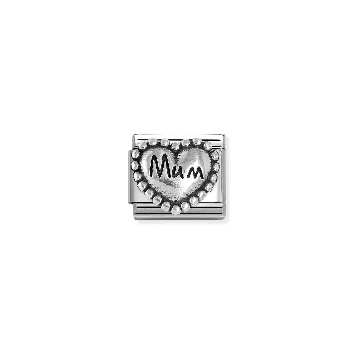 Nomination Classic Silver Mum Beaded Heart Charm